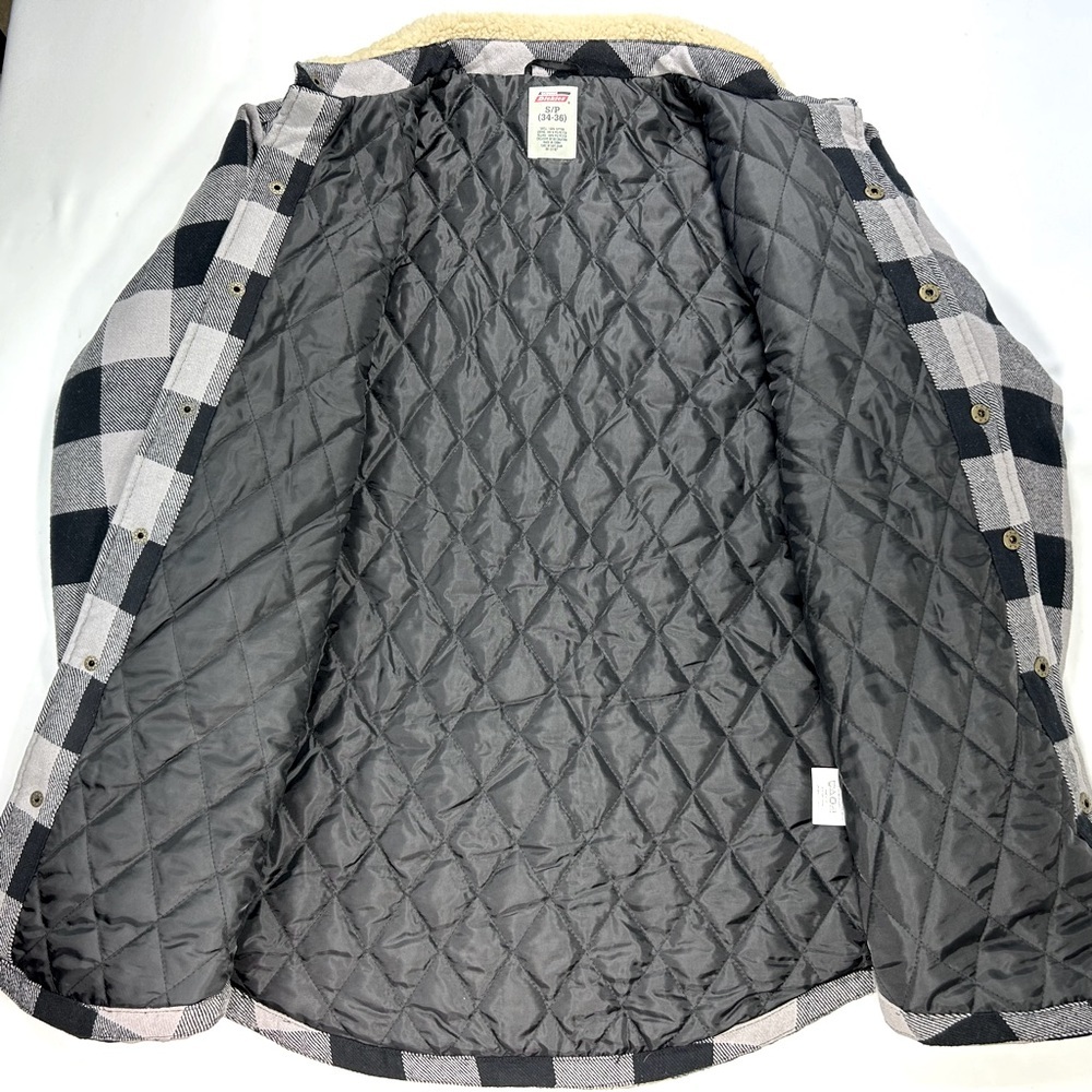 Dickies Flannel Shirt Jacket W/Sherpa Collar Size Small (34-36) Men's - Picture 7 of 9